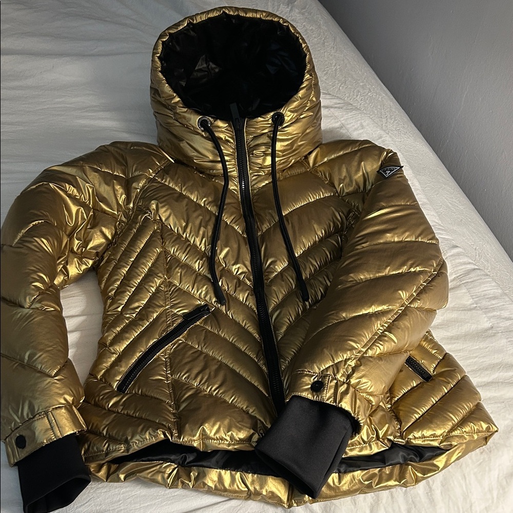 Guess Metallic Gold Puffer Jacket